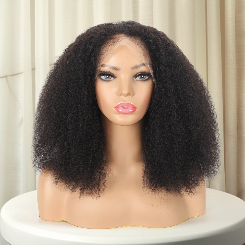 Monica Jerry Curl Lace Front Wig – Burmese Virgin Human Hair, Glueless & Natural Hairline