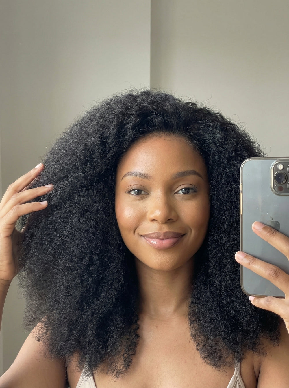 Monica Jerry Curl Lace Front Wig – Burmese Virgin Human Hair, Glueless & Natural Hairline