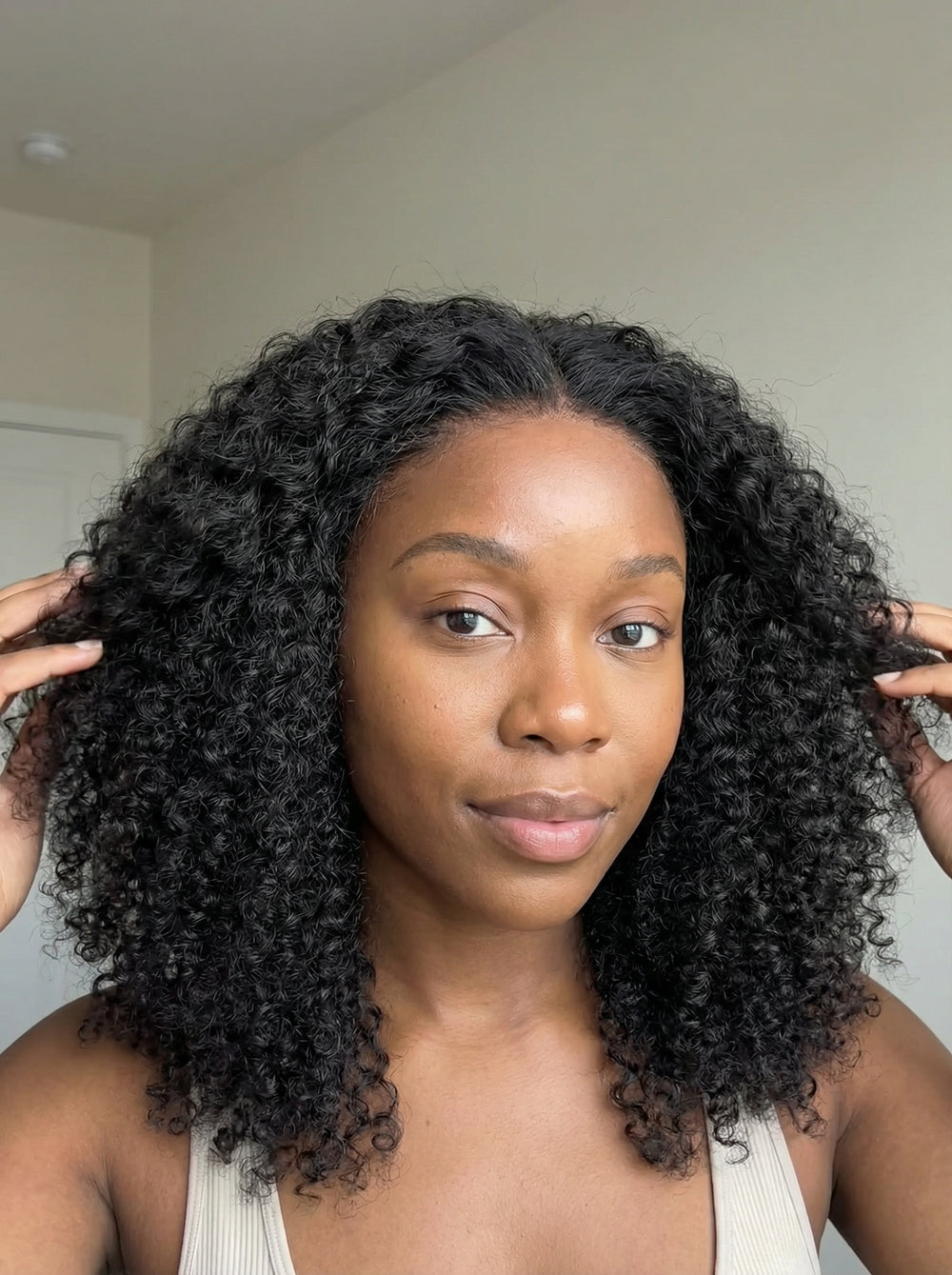 Leah Kinky Curl Lace Front Wig – Burmese Virgin Human Hair, Glueless & Natural Hairline