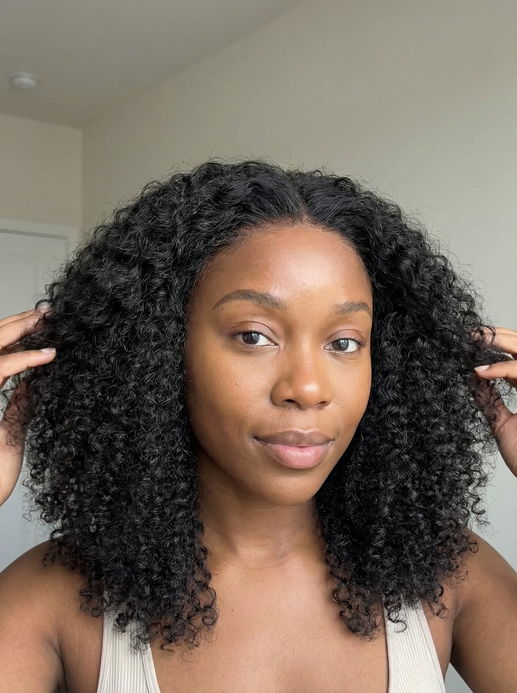 Leah Kinky Curl Lace Front Wig – Burmese Virgin Human Hair, Glueless & Natural Hairline
