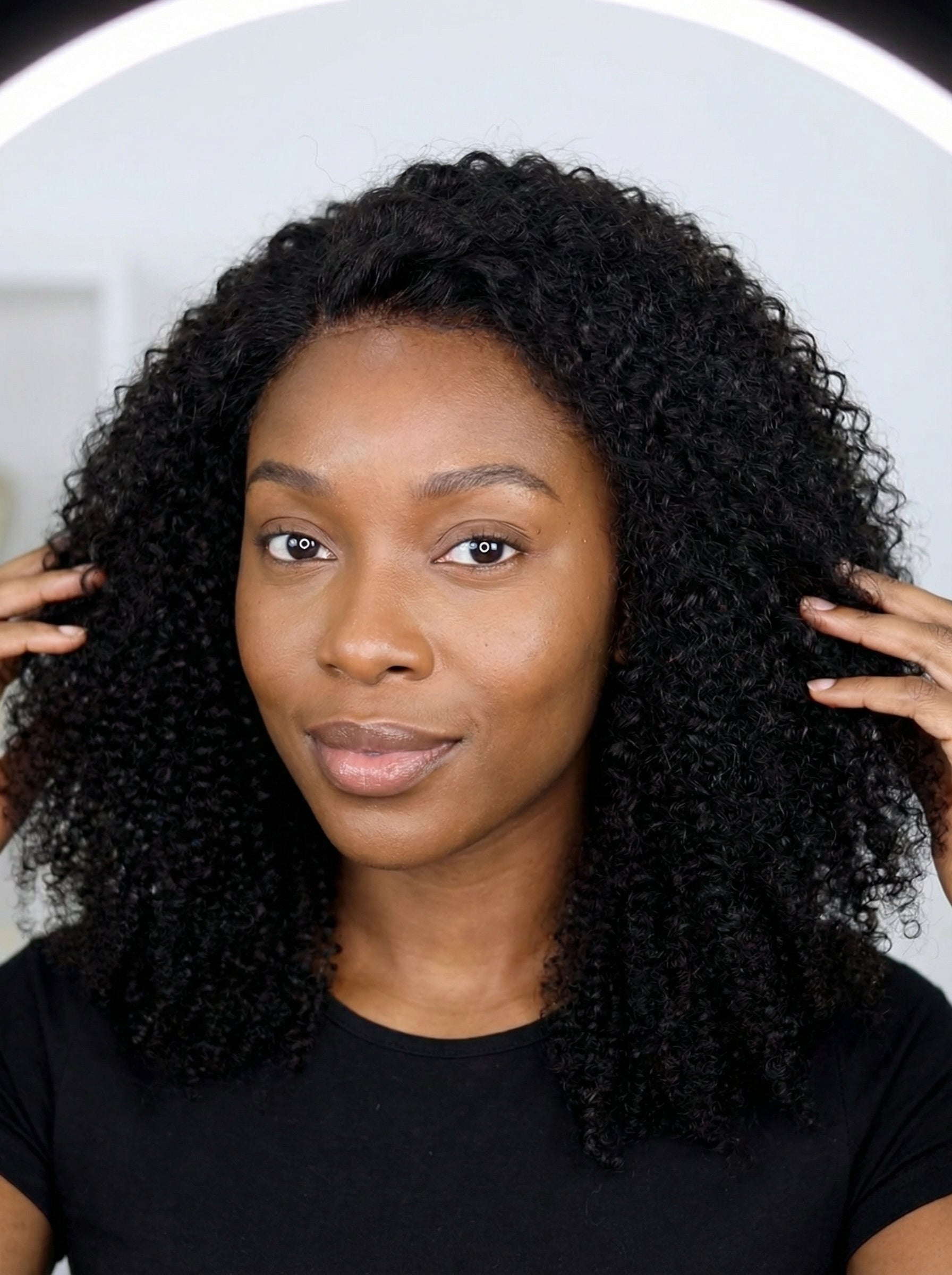 Shawna Afro Kinky Lace Front Wig – Burmese Virgin Human Hair, Glueless & Natural Hairline