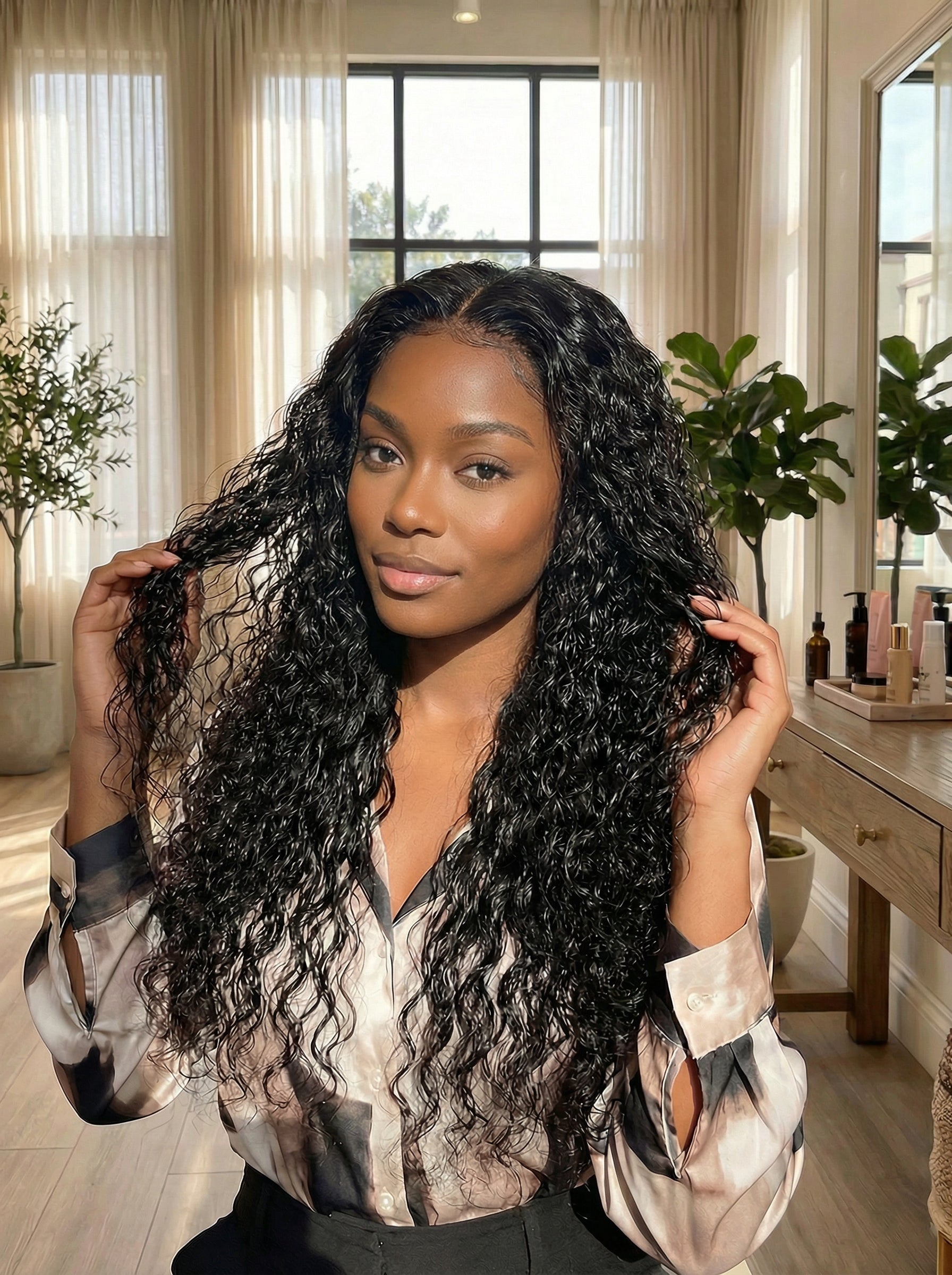 Brooklyn Soft Curl Lace Front Wig – Burmese Virgin Human Hair, Glueless & Natural Hairline